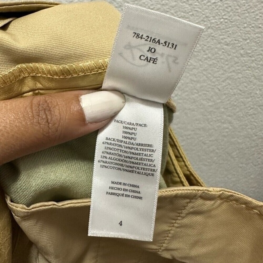 RAILS JO VEGAN LEATHER PANTS IN CAFE WOMEN'S SIZE 4 - Picture 6 of 7